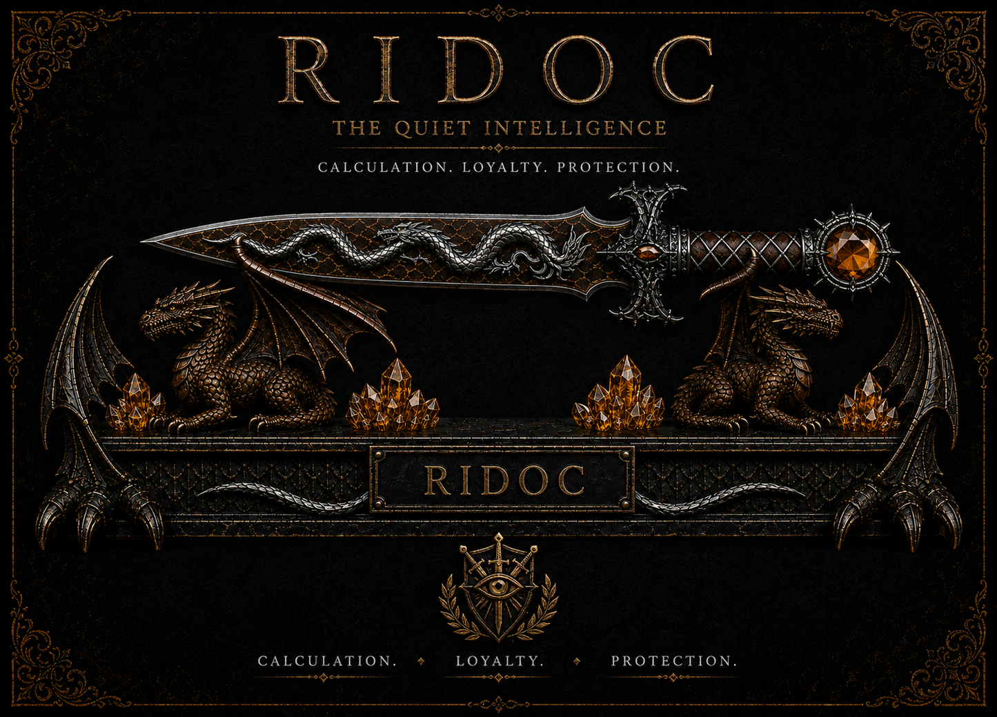 Ridoc & Aotrom — Fourth Wing Collector Dagger with Dragon Stand