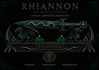 Rhiannon & Feirge — Fourth Wing Collector Dagger with Dragon Stand