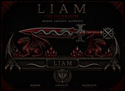 Liam & Deigh — Fourth Wing Collector Dagger with Dragon Stand