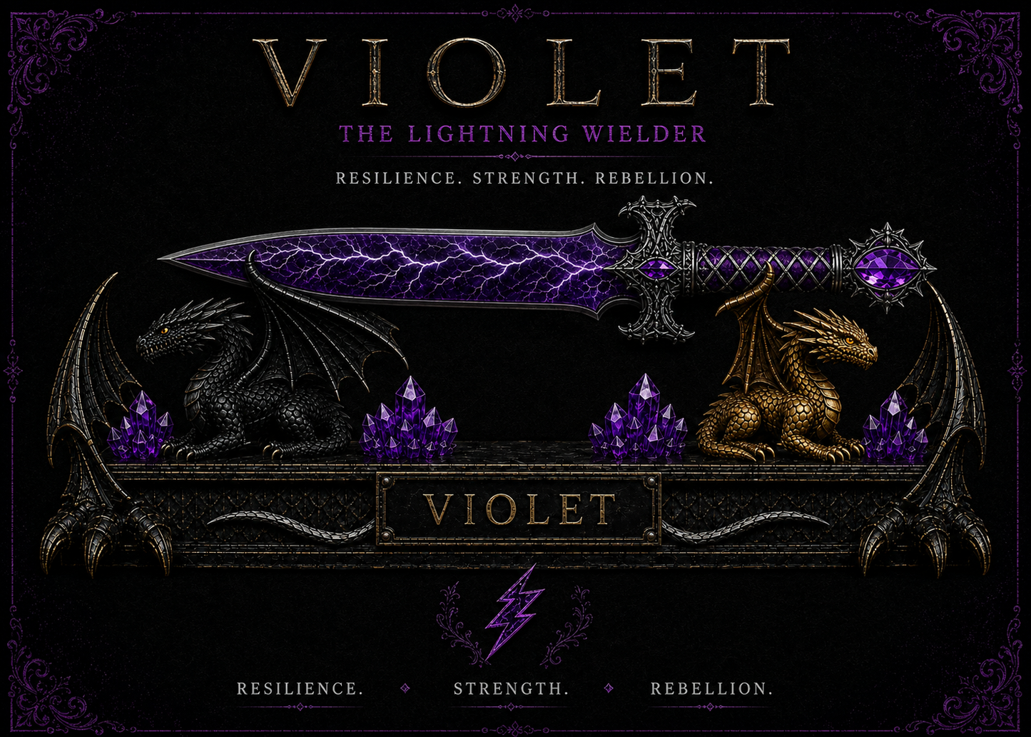 Violet & Tairn — Fourth Wing Collector Dagger with Dragon Stand