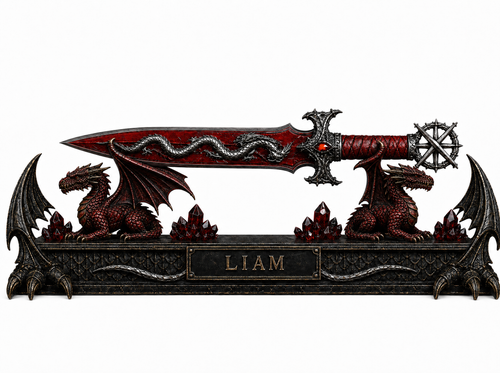 Liam & Deigh — Fourth Wing Collector Dagger with Dragon Stand