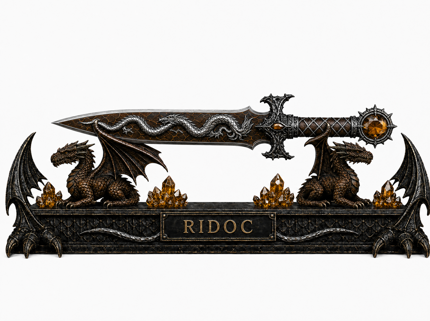 Ridoc & Aotrom — Fourth Wing Collector Dagger with Dragon Stand