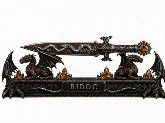 Ridoc & Aotrom — Fourth Wing Collector Dagger with Dragon Stand